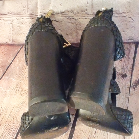 Ash Obsession Heel Sandals Black Shootie Open Toe Heels Size 38 - Picture 6 of 16